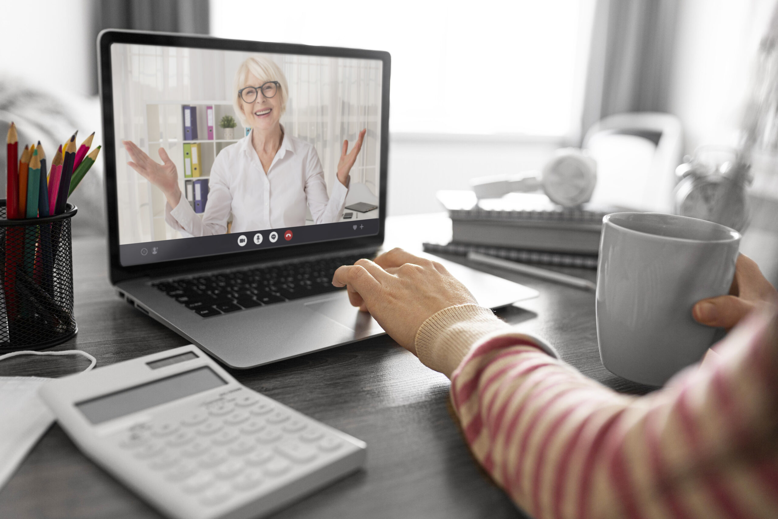 woman making video call indoors scaled