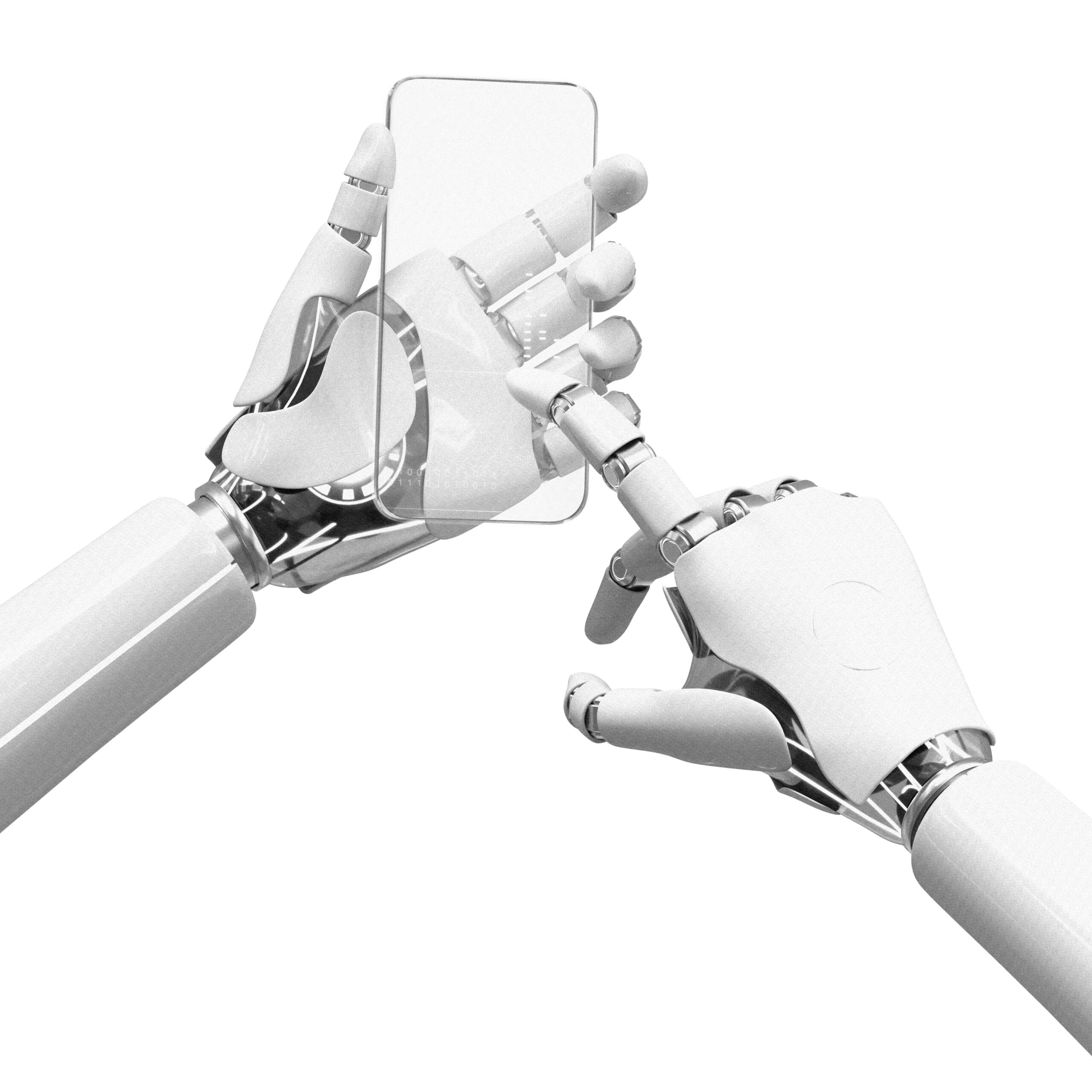 robot hands png using phone transparent background scaled