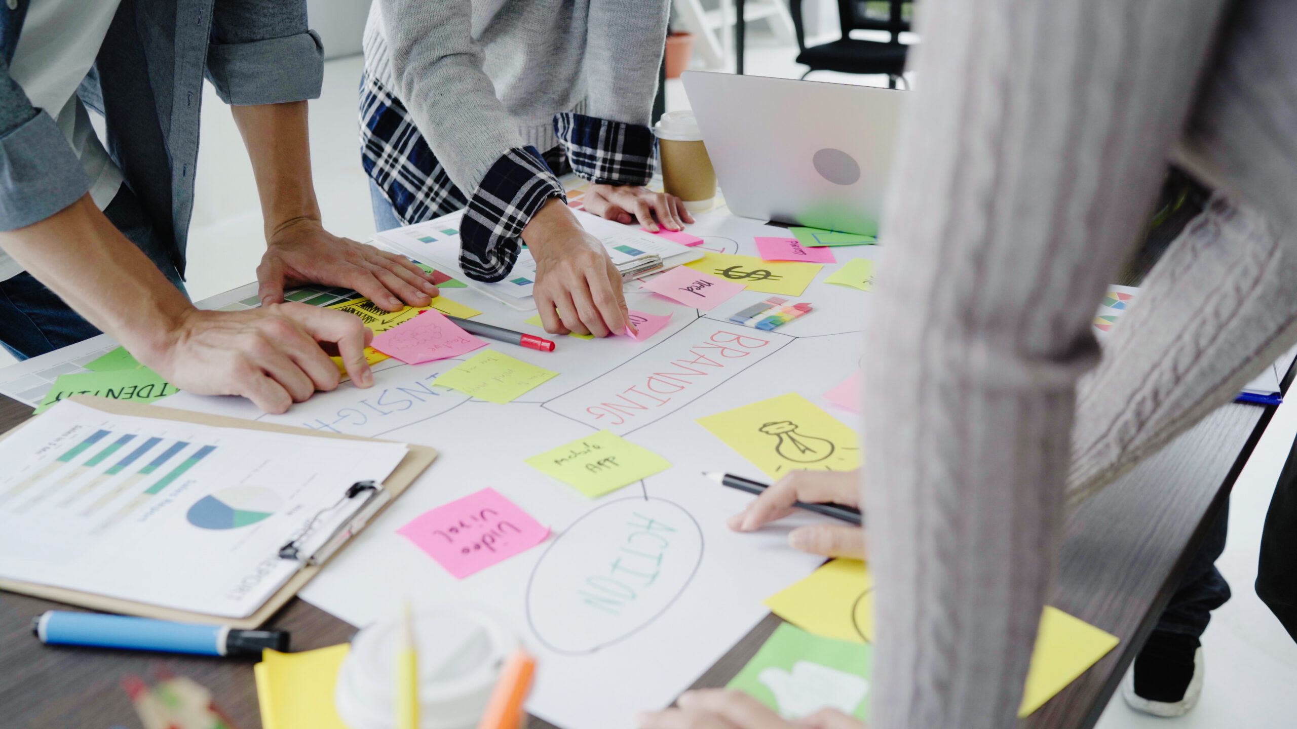 group casually dressed business people discussing ideas office scaled