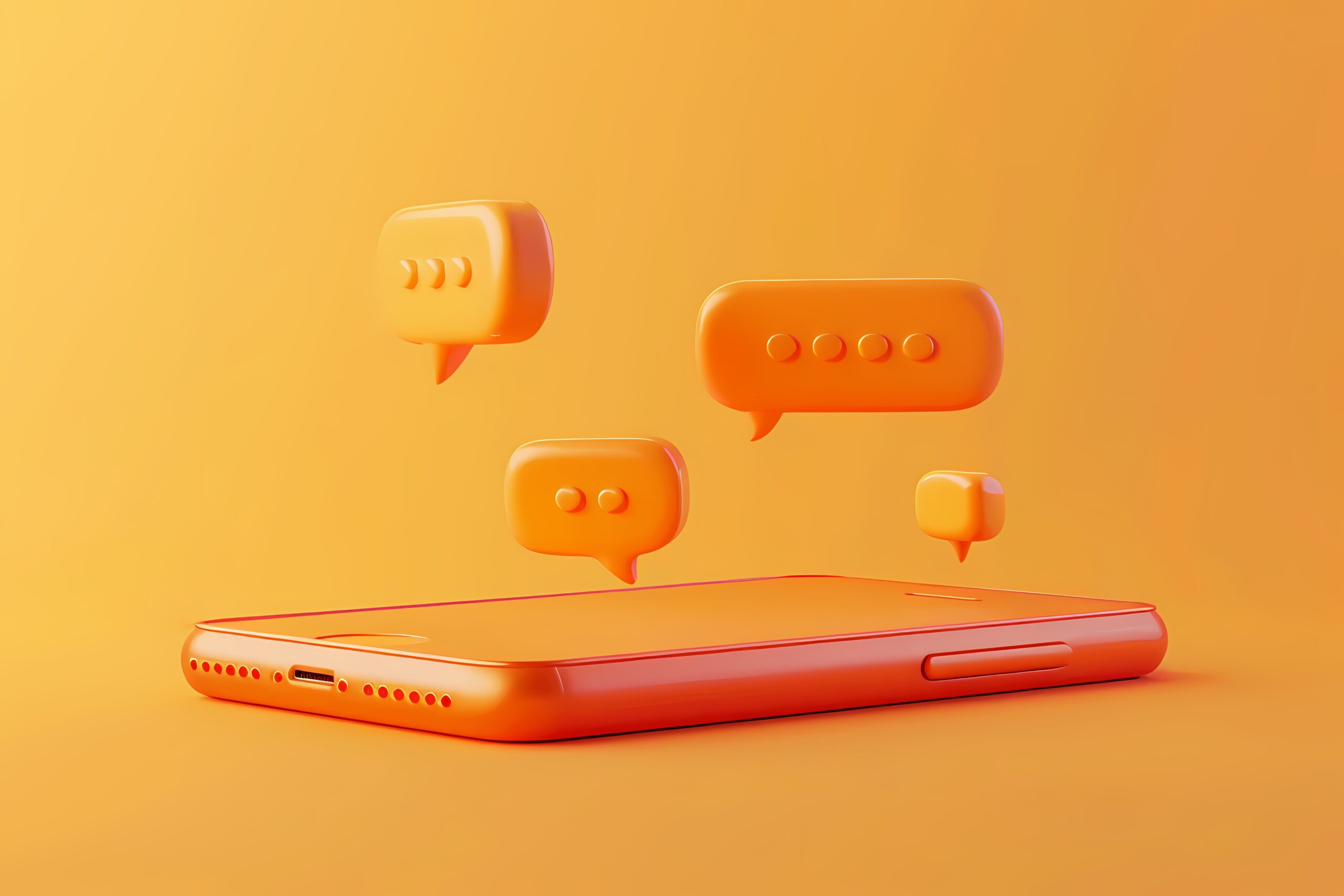 realistic phone studio social media concept scaled